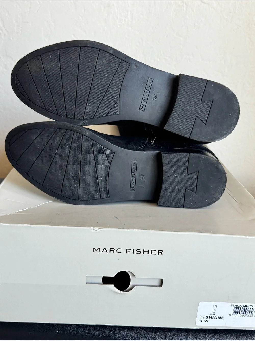 Marc Fisher Black Over-the-Knee Suede & Stretch Boots
